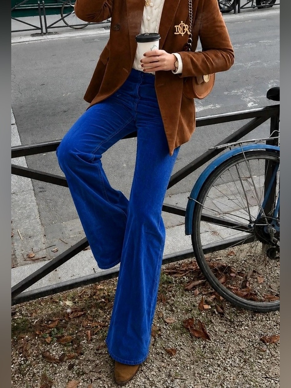SO Blue Flare-Leg Corduroy Pants Size 9 Juniors